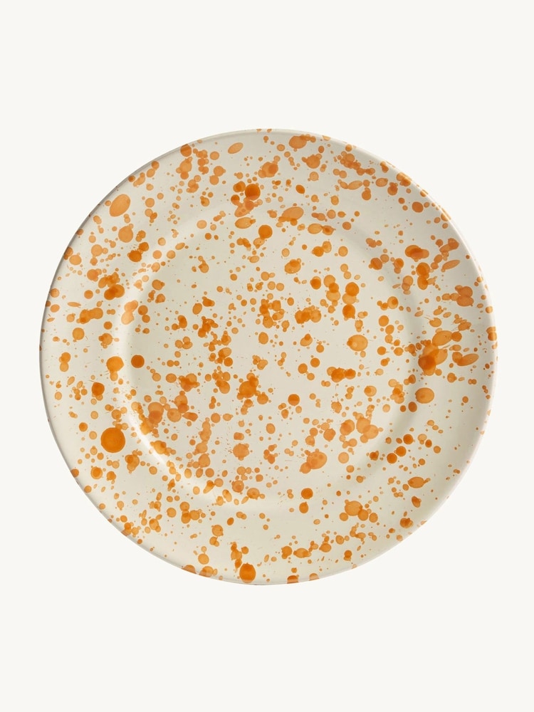 Hot Pottery 12 Piece Burnt Orange Splatter Signature Dinner Set - Image 6 of 6