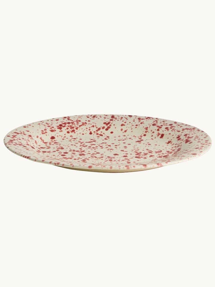 Hot Pottery Cranberry Splatter Serving Platter - Image 2 of 5