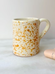 Hot Pottery Set of 4 Burnt Orange Splatter Mugs - Image 1 of 5