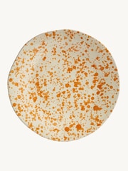 Hot Pottery Burnt Orange Splatter Shallow Serving Bowl - Image 2 of 5