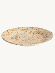Hot Pottery Burnt Orange Splatter Shallow Serving Bowl - Image 3 of 5