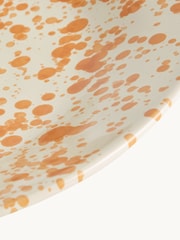 Hot Pottery Burnt Orange Splatter Shallow Serving Bowl - Image 4 of 5
