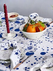 Hot Pottery Set of 4 Blueberry Splatter Linen Napkins - Image 1 of 3