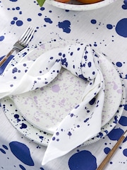 Hot Pottery Set of 4 Blueberry Splatter Linen Napkins - Image 2 of 3