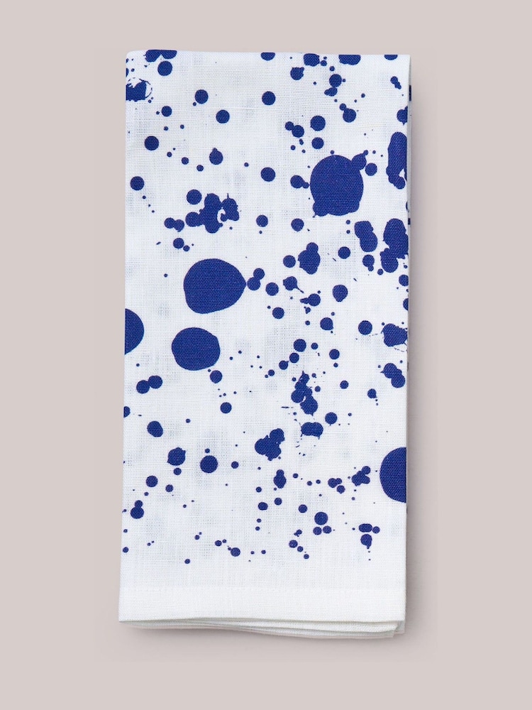 Hot Pottery Set of 4 Blueberry Splatter Linen Napkins - Image 3 of 3