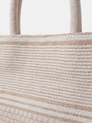 Accessorize Natural Woven Book Tote Bag - Image 3 of 5
