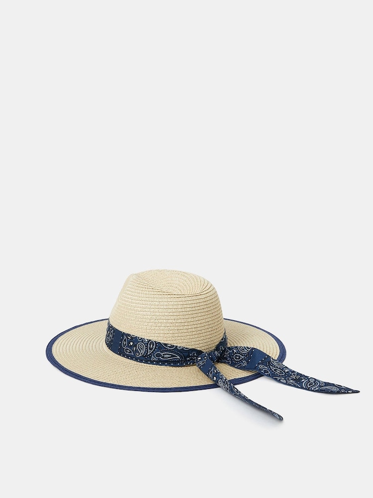 Accessorize Bandana Straw Fedora Hat - Slika 2 iz 4