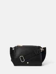 Accessorize Black Double Zip Cross-Body Bag - Image 1 of 5