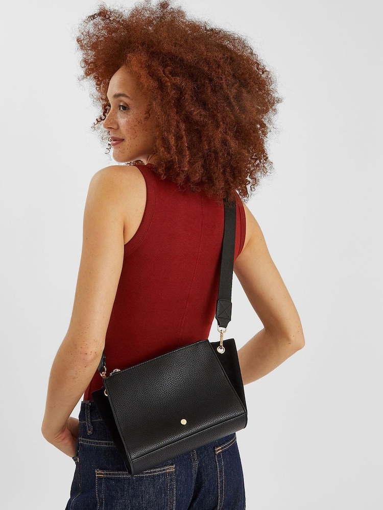 Accessorize Black Double Zip Cross-Body Bag - Image 5 of 5