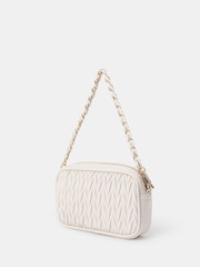 Accessorize Cream Small Ruched Cross-Body Bag - Image 2 of 5