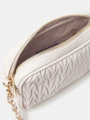 Accessorize Cream Small Ruched Cross-Body Bag - Image 3 of 5
