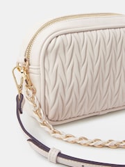 Accessorize Cream Small Ruched Cross-Body Bag - Image 4 of 5