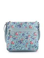 Pavers Blue Floral Print Cross-Body Bag - Image 2 of 3