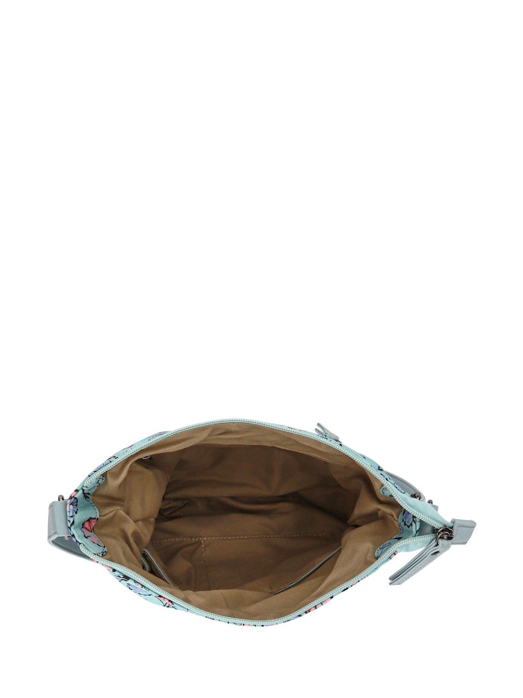Pavers Blue Floral Print Cross-Body Bag - Image 3 of 3