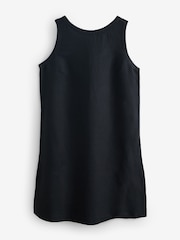 Black Linen Blend Sleeveless Dress - Image 1 of 1