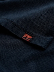 Superdry Blue Lightweight Textured Grandad Top - Image 6 of 6
