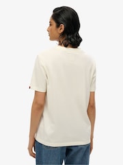 Superdry White Relaxed Venue Metallic T-Shirt - Image 2 of 6
