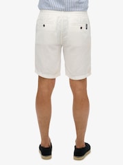 Superdry White The Merchant Store Linen Shorts - Image 2 of 7