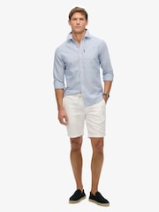 Superdry White The Merchant Store Linen Shorts - Image 3 of 7