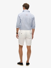 Superdry White The Merchant Store Linen Shorts - Image 5 of 7