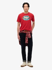 Superdry Red Relaxed Gasoline Graphic Print T-Shirt - Image 3 of 6