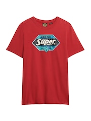 Superdry Red Relaxed Gasoline Graphic Print T-Shirt - Image 5 of 6
