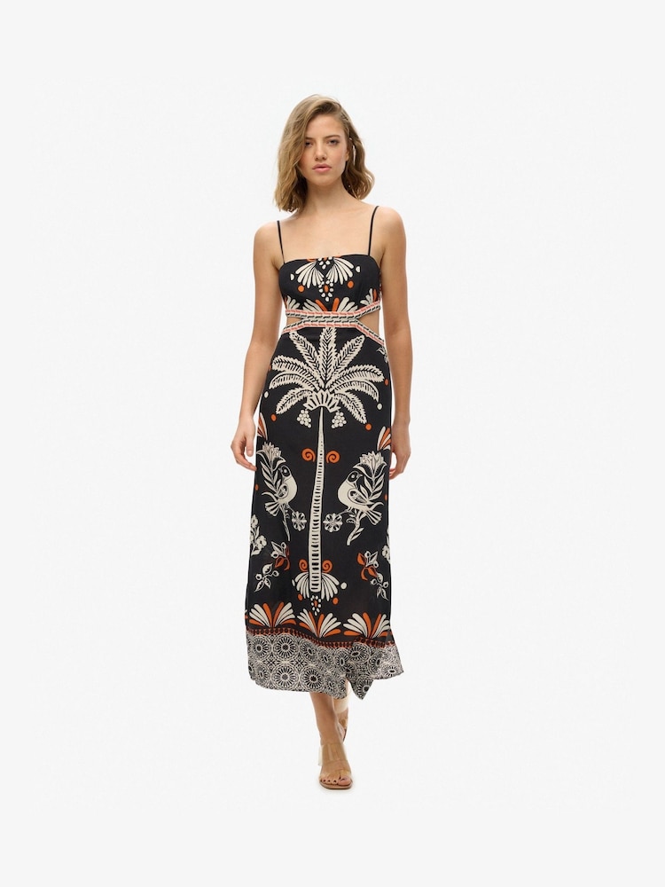 Superdry Statement Cut Out Maxi Dress - Bild 1 von 6