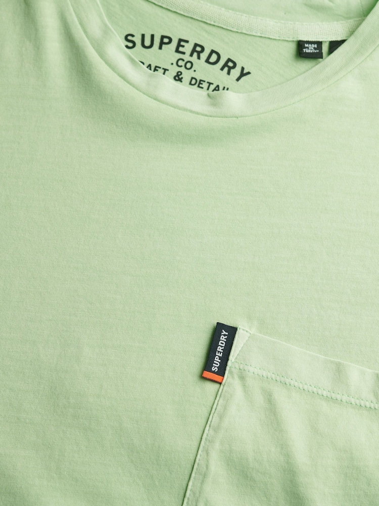 Superdry Green Classic Essential Pocket T-Shirt - Image 6 of 6