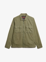 Superdry khaki green Essentials Zip Through Jacket - Image 2 of 3
