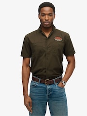 Superdry Green Short Sleeve Mechanic Shirt - Image 1 of 6