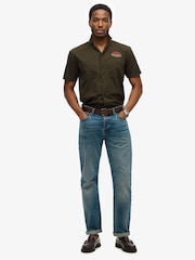 Superdry Green Short Sleeve Mechanic Shirt - Image 2 of 6