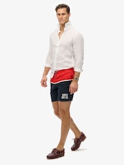 Superdry Blue Nautical Logo 17 Inch Swim Shorts - Image 3 of 8