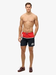 Superdry Blue Nautical Logo 17 Inch Swim Shorts - Image 4 of 8
