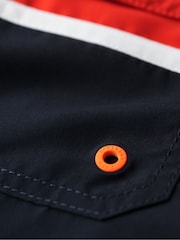 Superdry Blue Nautical Logo 17 Inch Swim Shorts - Image 7 of 8