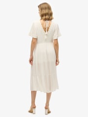 Superdry White Ibiza Short Sleeve Midi Tea Dress - Image 3 of 6