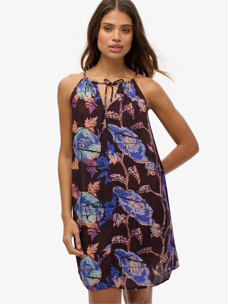 Superdry Blue Beach Cami Mini Dress - Image 2 of 7