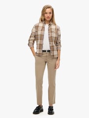Superdry Brown Mid Rise Chino Trousers - Image 1 of 4