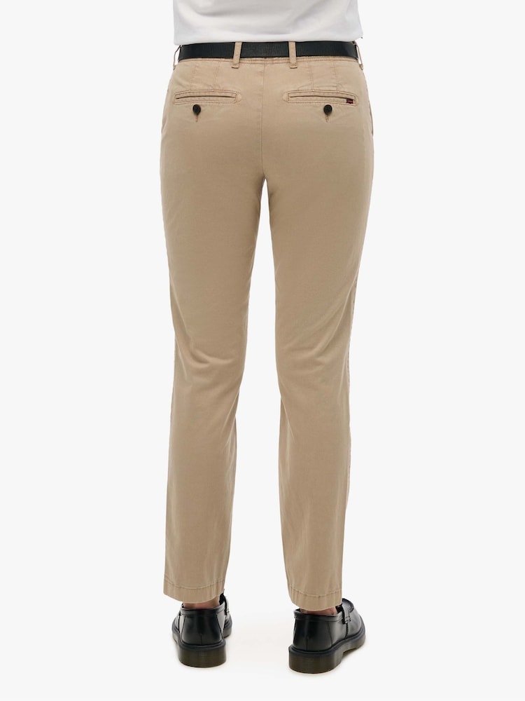 Superdry Brown Mid Rise Chino Trousers - Image 4 of 4