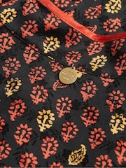 Superdry Black Mandarin Jacquard Top - Image 6 of 6