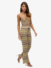 Superdry Multi Zig Zag Knit Wide Trousers - Image 5 of 6