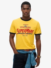 Superdry Yellow Relaxed Modern Industry T-Shirt - Image 1 of 5