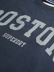 Superdry Blue Oversized Athletic Essentials Crew Sweatshirt - Image 6 of 6