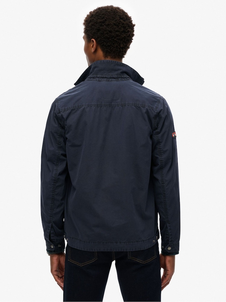 Superdry Blue Essentials Zip Through Jacket - Image 2 of 7