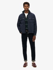 Superdry Blue Essentials Zip Through Jacket - Image 4 of 7