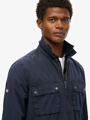 Superdry Blue Essentials Zip Through Jacket - Image 5 of 7