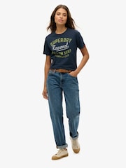 Superdry Blue Relaxed Lo-Fi Outdoor T-Shirt - Image 3 of 6
