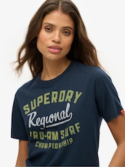 Superdry Blue Relaxed Lo-Fi Outdoor T-Shirt - Image 4 of 6
