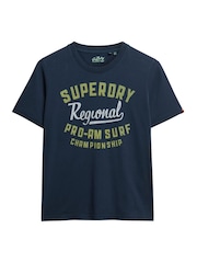 Superdry Blue Relaxed Lo-Fi Outdoor T-Shirt - Image 5 of 6