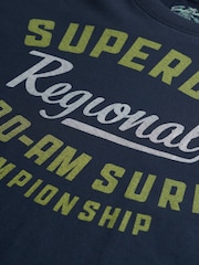 Superdry Blue Relaxed Lo-Fi Outdoor T-Shirt - Image 6 of 6