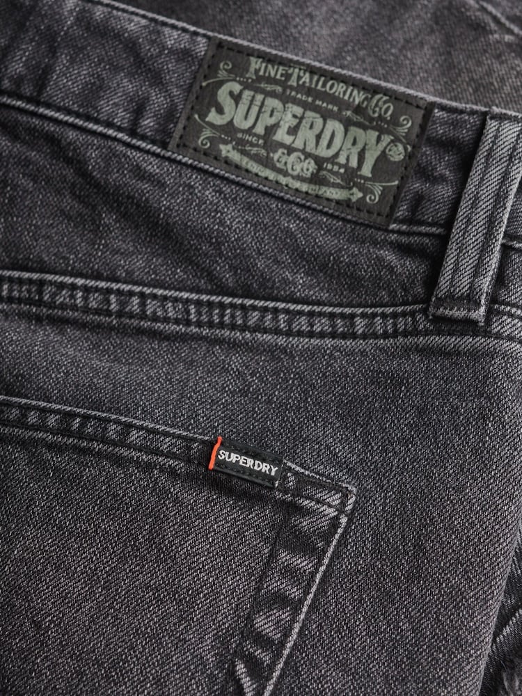Superdry Black Mid Rise Cut Off Shorts - Image 7 of 7